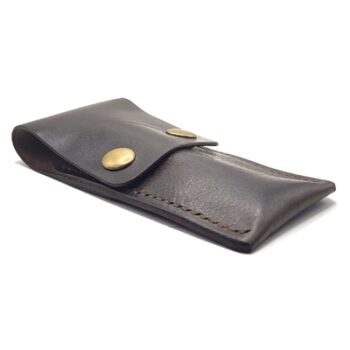 Buffalo leather safety razor pouch
