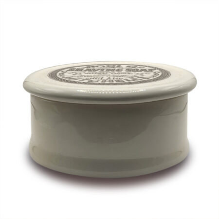 Mitchells Wool Fat Shaving Soap in Ceramic Dish